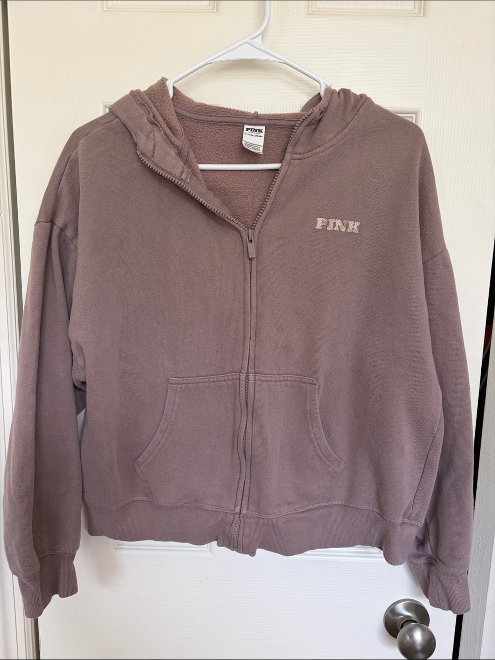 PINK Victoria's Secret Mauve Zip-Up Hoodie